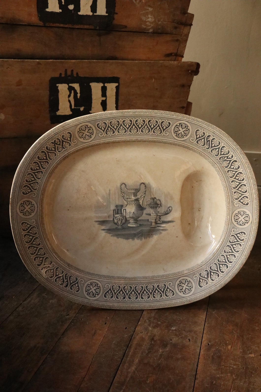 H W & Co Large Meat Plate