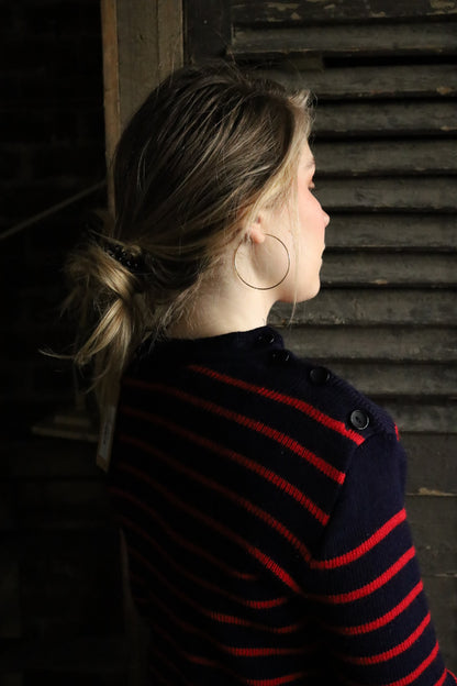 Striped Fisherman's Guernsey Wool Jumper