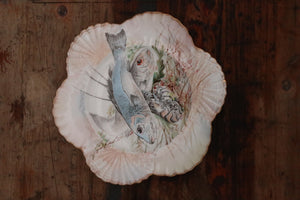 Hand Painted Fish Plates - set of 8