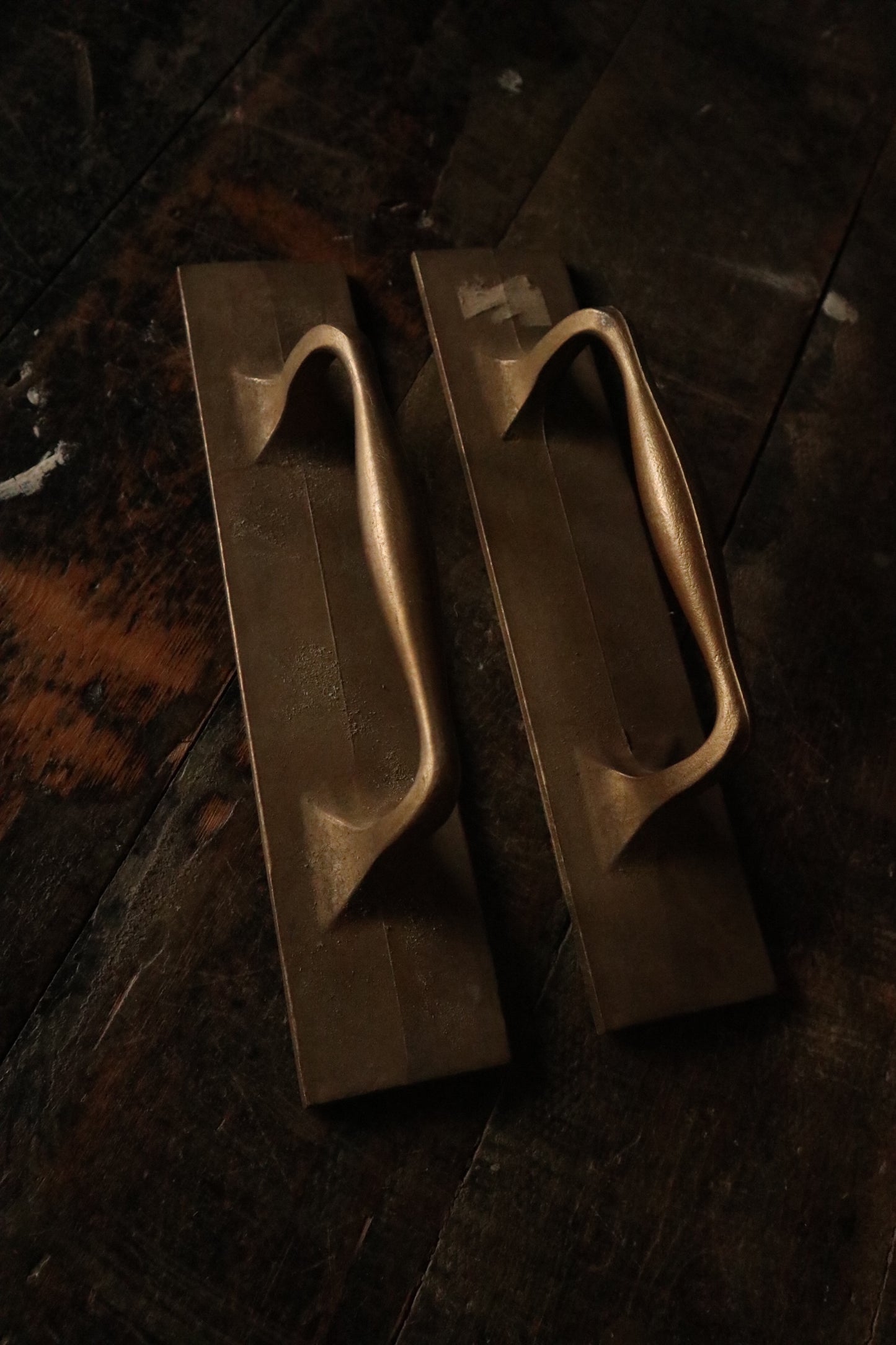 Pair of Reclaimed Brass Door Pulls