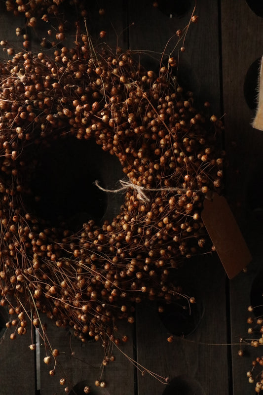 Natural Linum Wreath